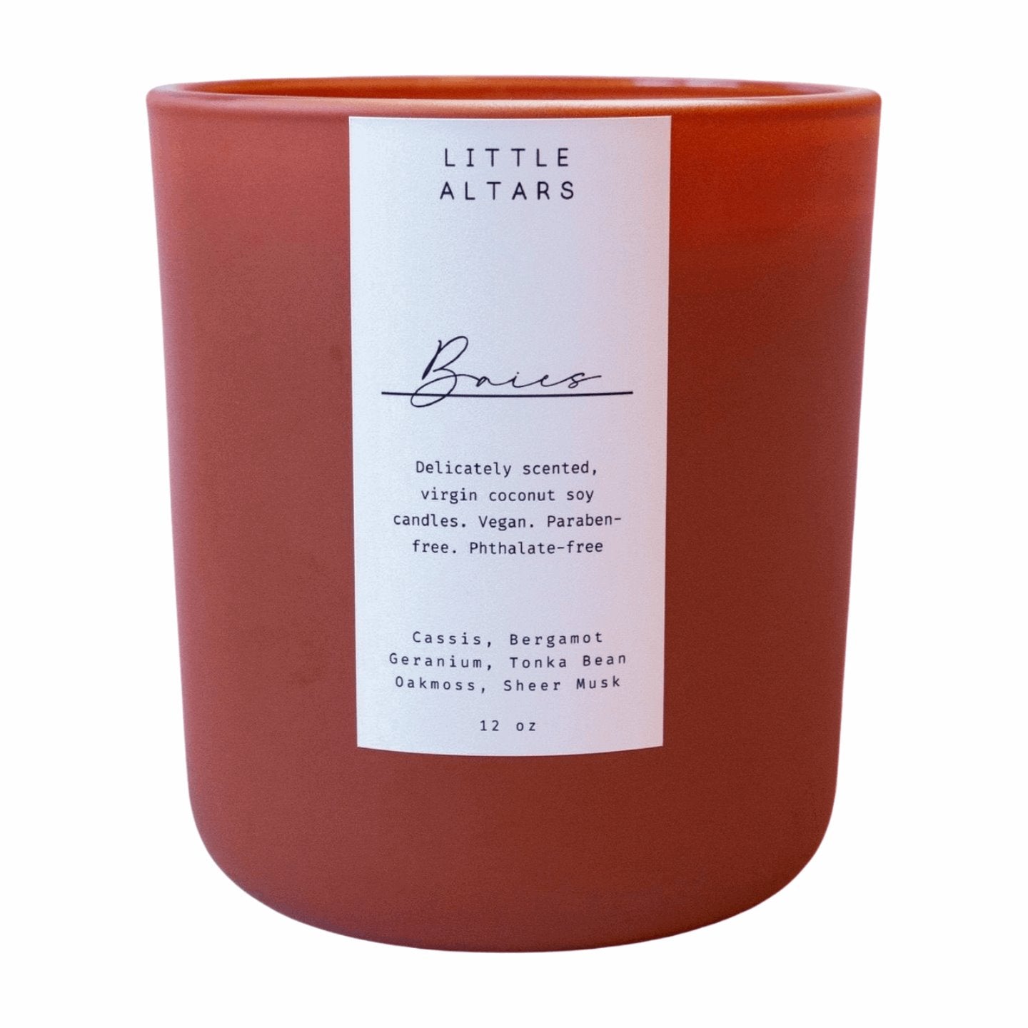 BAIES 12oz SCENTED CANDLE Scented Candle Little Altars Candle Co 