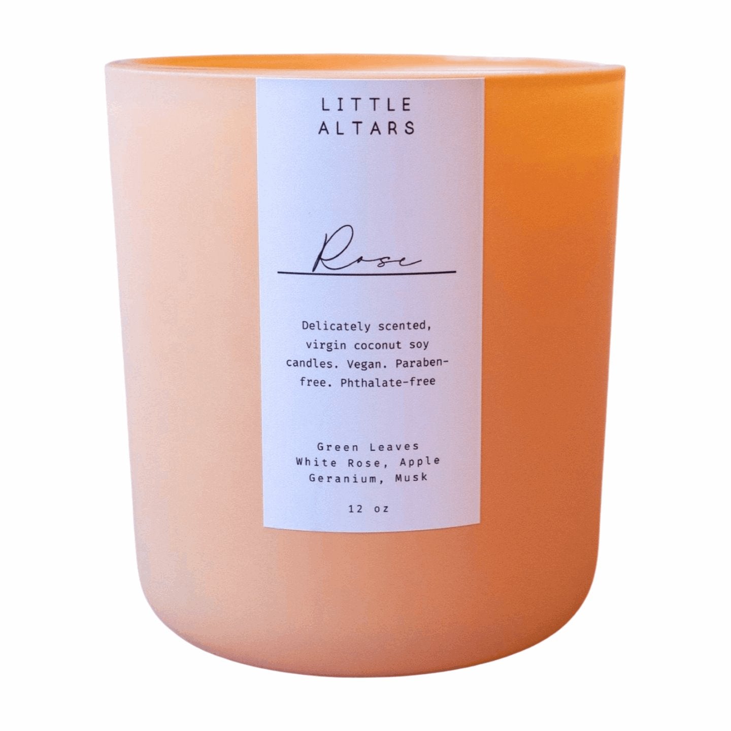 ROSE 12oz SCENTED CANDLE Scented Candle Little Altars Candle Co 